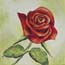 Miniatuur schilderij roos rood Atelier for Hope Significant Art